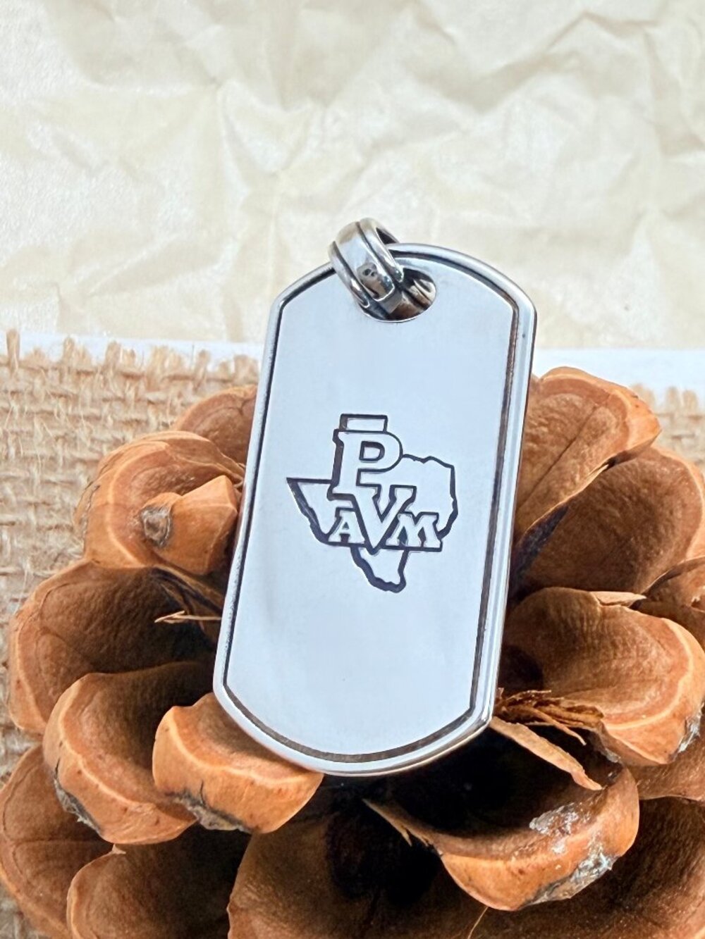 James Avery Oklahoma State University OSU Classic Tag Pendant Sterling Silver